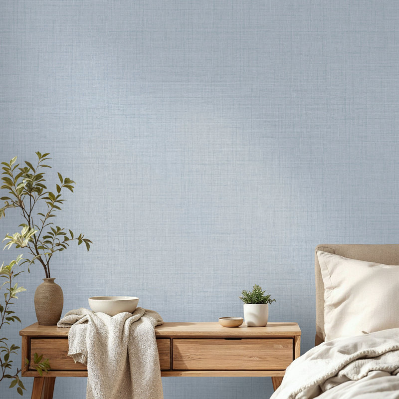 10m x 52cm Wallpaper Roll, Blue