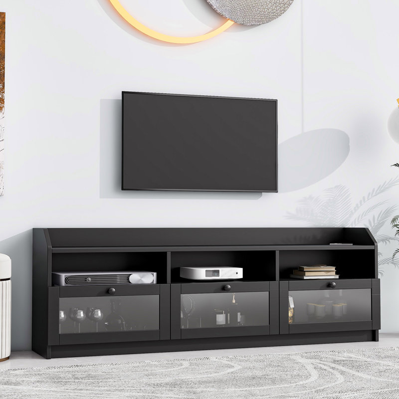 Meuble télé Bayview Chic Elegant, Noir