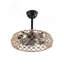Ventilateur de plafond 19 po en corde de chanvre avec 4 ampoules, intensité variable, 7 pales, moteur à courant continu réversible.