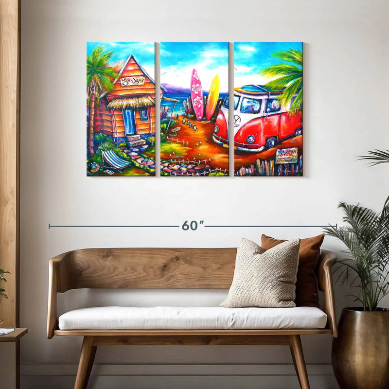 Senne Summer Hut And Van, 28" H x 45" W