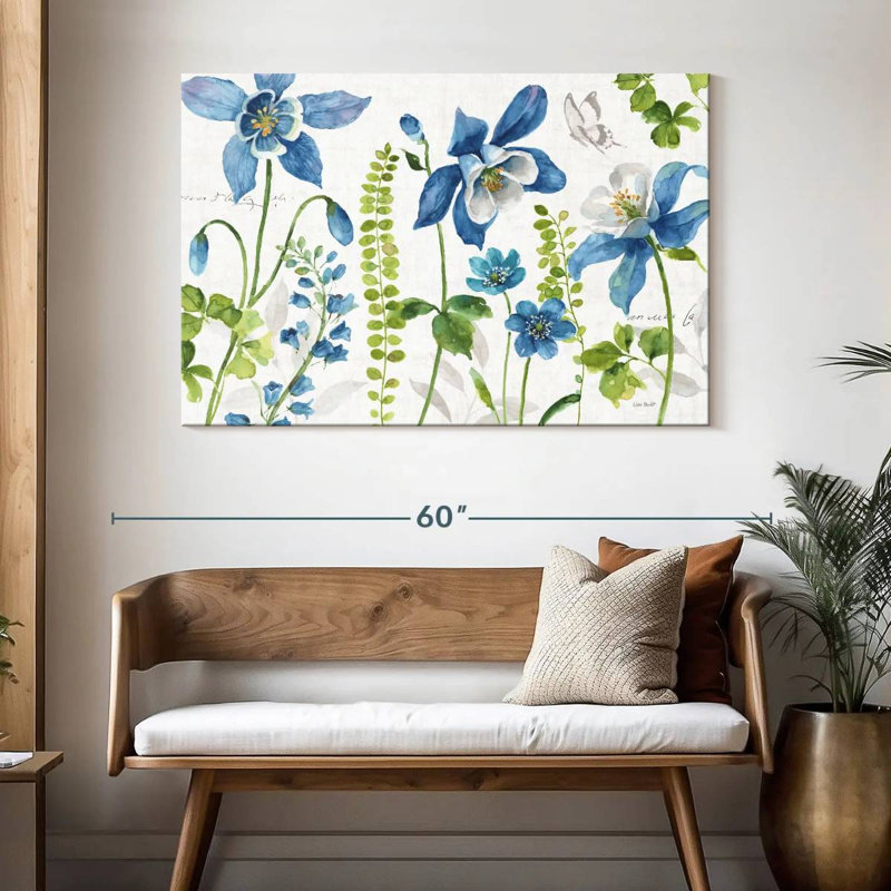 Jardin Harnek bleu et vert I, H 32 po x l 48 po