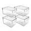 Bacs de rangement en plastique transparents avec couvercle Sorbus