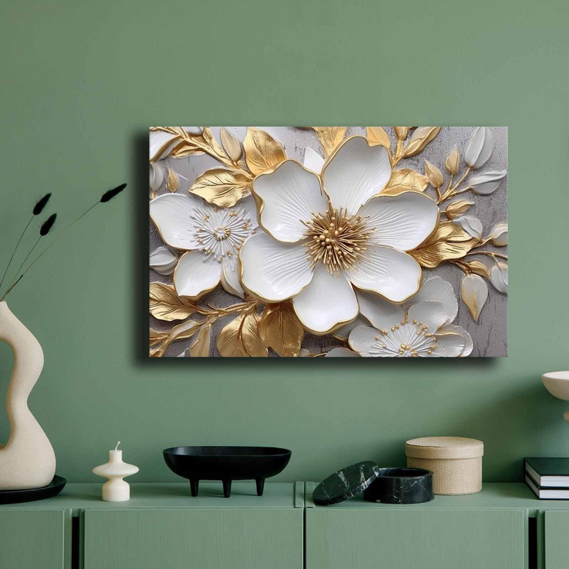 Stunning Decorative Canvas Painting, 17.7 x 27.6 inches | 100% Canvas (Thickness: 0.1 inches) & 100% Pine Wood Frame | Perfect for Living Room, Bedroom, or Office Decor | Vibrant Colors & Elegant Design to Enhance Any Space