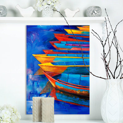 «Boat and Jetty at Pier», peinture
