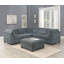 Mobilier de salon gris en chenille gris