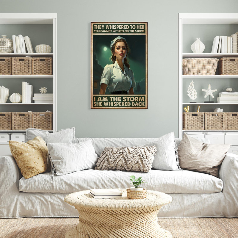 «Nurse I Am The Storm» - 1 pièce, H 36 po x l 24 po x P 1,25 po