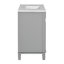 Meuble-lavabo moderne gris 36 po avec compartiments spacieux pour ranger facilement tous vos articles essentiels-346443996