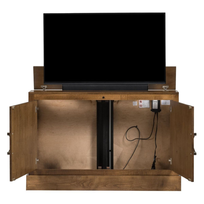 Clubside Unfinished TV Stand for TVs up to 55", Chestnut
