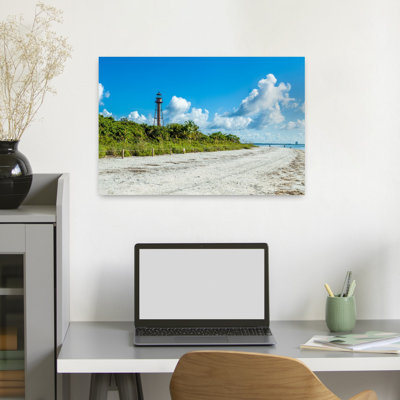 Lumière de l'île de Sanibel, parc de la plage du phare, île de Sanibel, Floride, États-Unis, architecture contemporaine, art mural plage