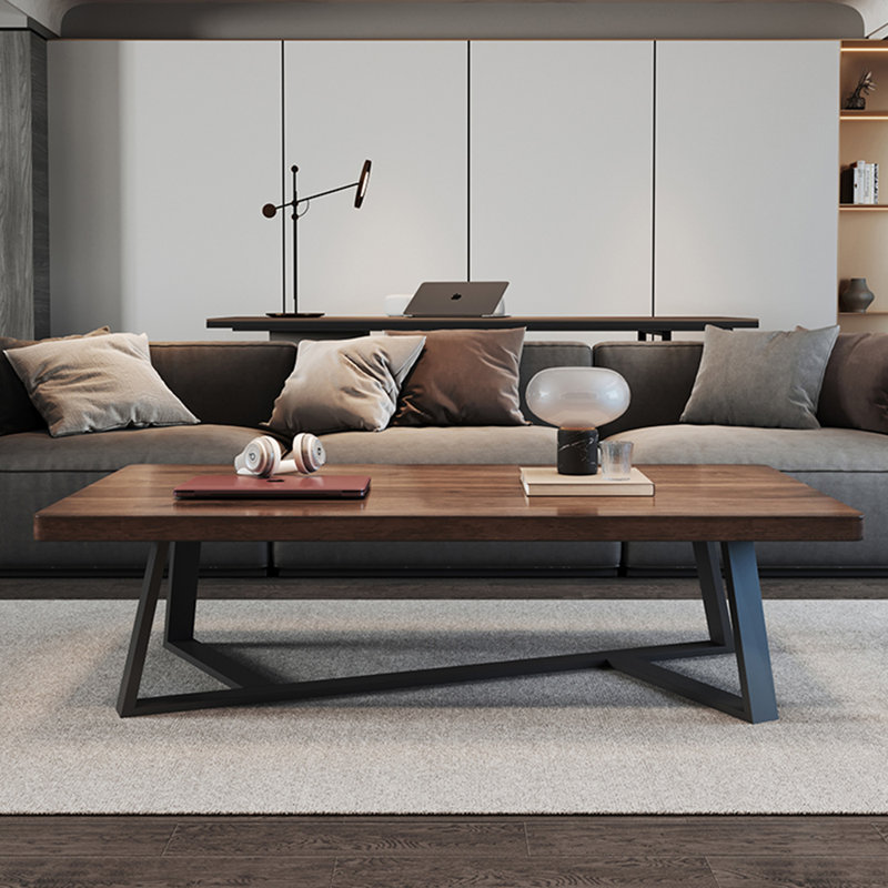 Solid wood multi-functional creative tea table, Brown, 16.93" H x 55.12" L x 31.5" W