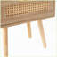 Table basse en rotin naturel pour le salon, panneau de fibres à densité moyenne et amp; Pieds en bois massif, facile à nettoyer et amp; Assemblage facile-1897282280