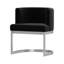 Chaise d'appoint noire et argentée-1750858143