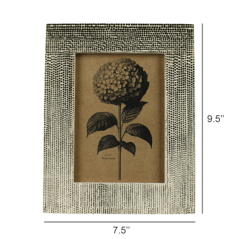 Frame, Ivory Resin And Gold Foil - 5X7