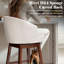 Tabouret de comptoir pivotant en similicuir de 26,4 pi avec pieds en bois massif-949232952-947713050