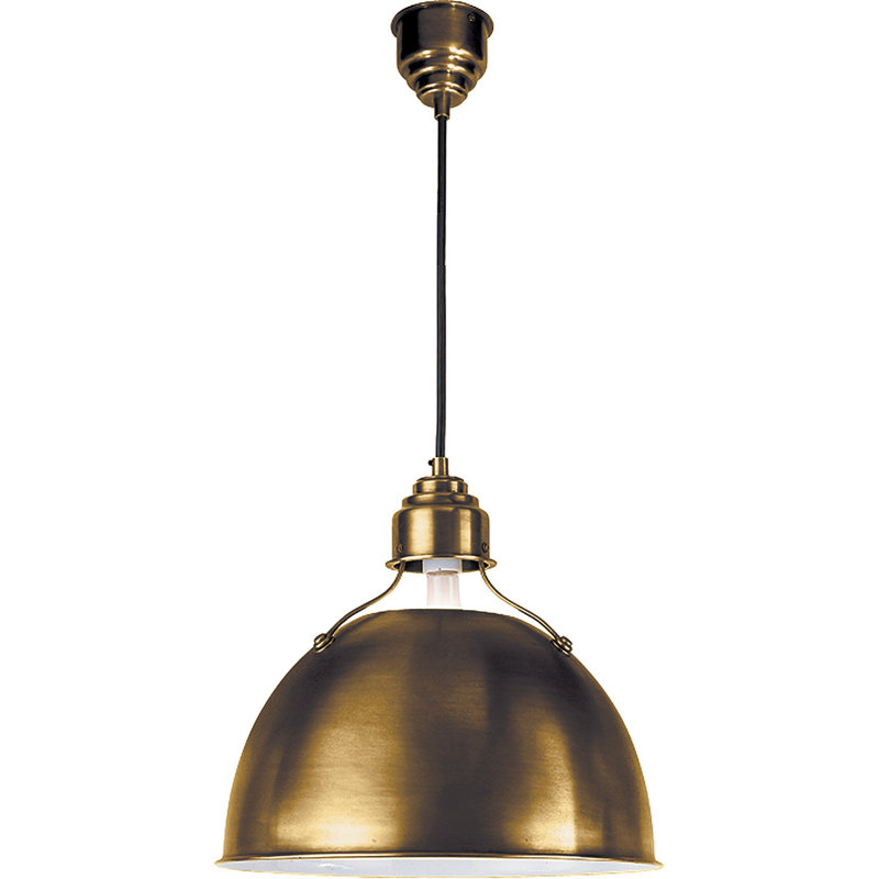 Thomas O'Brien Eugene Large Pendant, Antique Brass, 12" H x 12" W x 12" D
