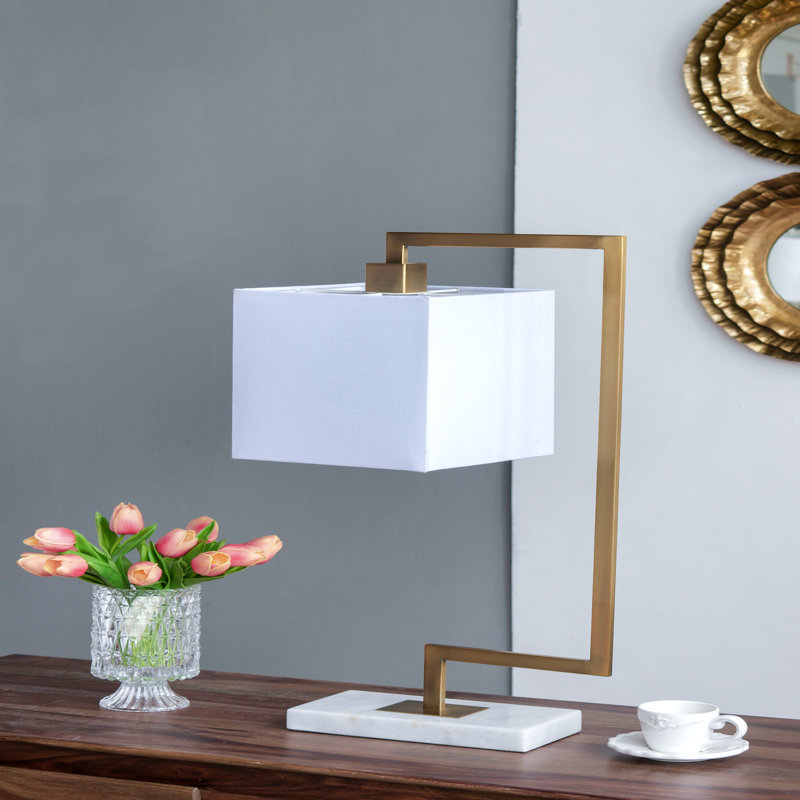 9X14.3X25.2" Metal Table Lamp
