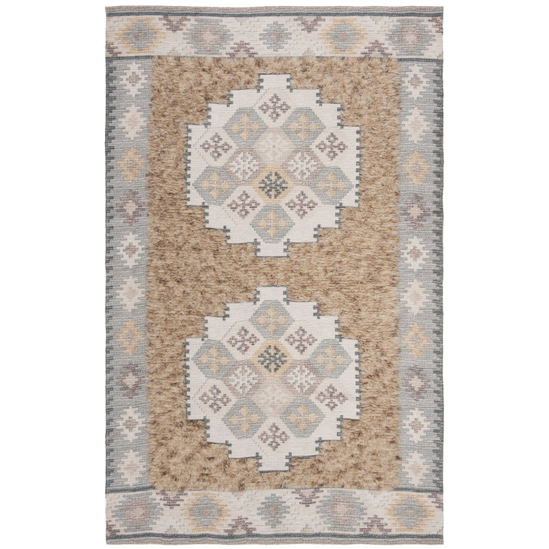 Joppatowne Hand Loomed Wool Southwestern Rug, Rectangle 5' x 8'