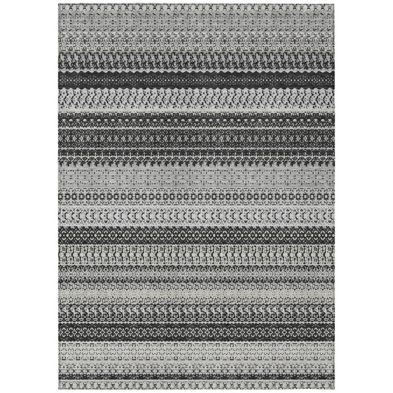 Striped Indoor / Outdoor Rug, Rectangle 3' x 5'