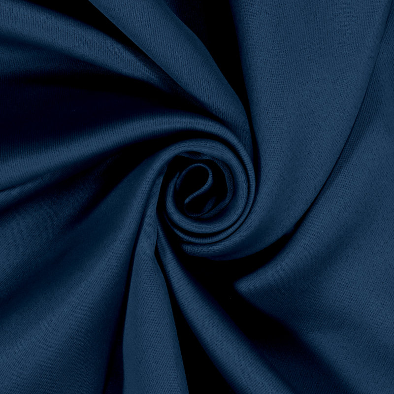Indigo Polyester Blackout Rod Pocket Curtain Panel