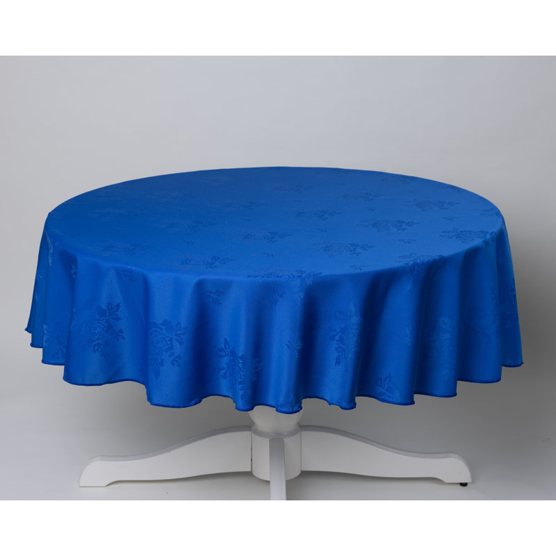 Ishaan Polyester Floral Square Napkin, Royal Blue