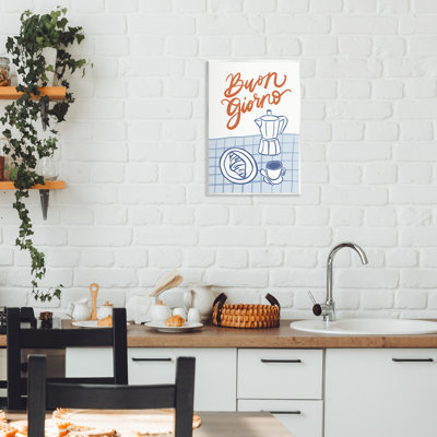 Plaque murale Buon Giorno, espresso, par Amanda Houston
