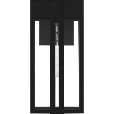 Boswell 1-Light Matte Black Outdoor Wall Lantern