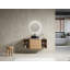 Meuble-lavabo mural 48 po avec lavabo d'art en céramique et 2 tablettes de rangement, porte à fermeture en douceur