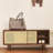 31.5" Brown Rectangular Solid Wood Shoe Storage