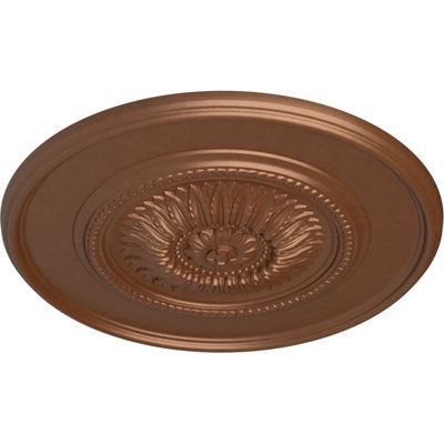 Grand médaillon de plafond floral Endurathane, DO 41 1/8 po x P 2 1/2 po