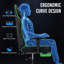 Fauteuil de jeu ergonomique à massage avec accoudoirs réglables-224382443