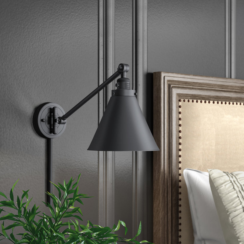 Lampe pivotante à 1 lumière à intensité variable Donovan, DEL, Noir mat