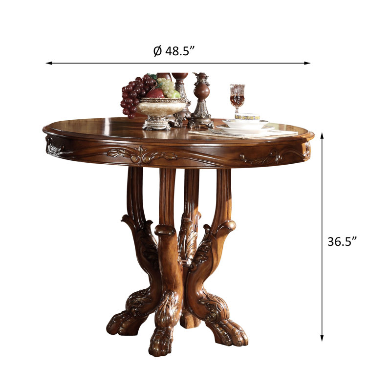 Culcrum Cherry Oak Counter Height Table With Pedestal