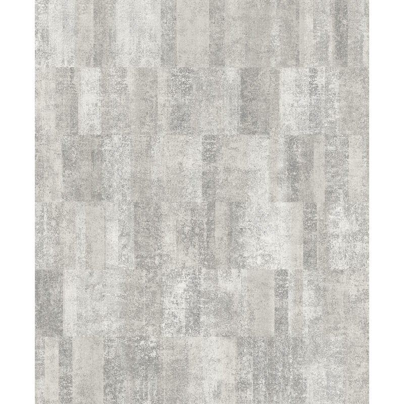 Rouleau de papier peint géométrique L 33 pi x l 21 po Brooklin, Gris