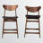 Osmos Modern Fabric Counter Stools in Black/Brown, 35.94'' H X 18.53'' W X 19.72'' D (Set of 2)-10032022
