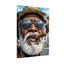 Lunettes de soleil mode chapeau coloré barbe fumée de cigare sur fond de paysage urbain-1125955221
