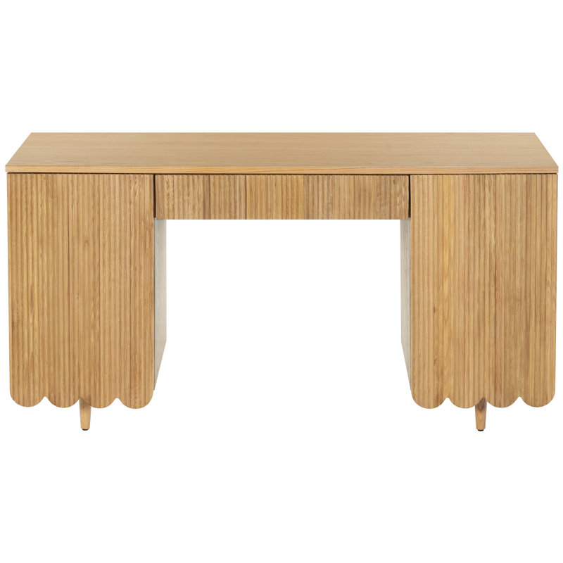 Kristy Fluted Wood Desk