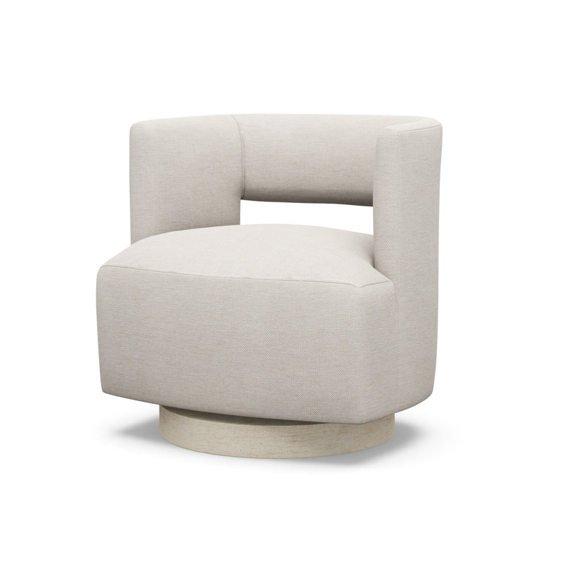 Crystle Swivel Barrel Chair, Sandstone, 8938-70