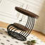 Table de bout à 2 niveaux avec tablette de rangement en faux marbre-1533718939