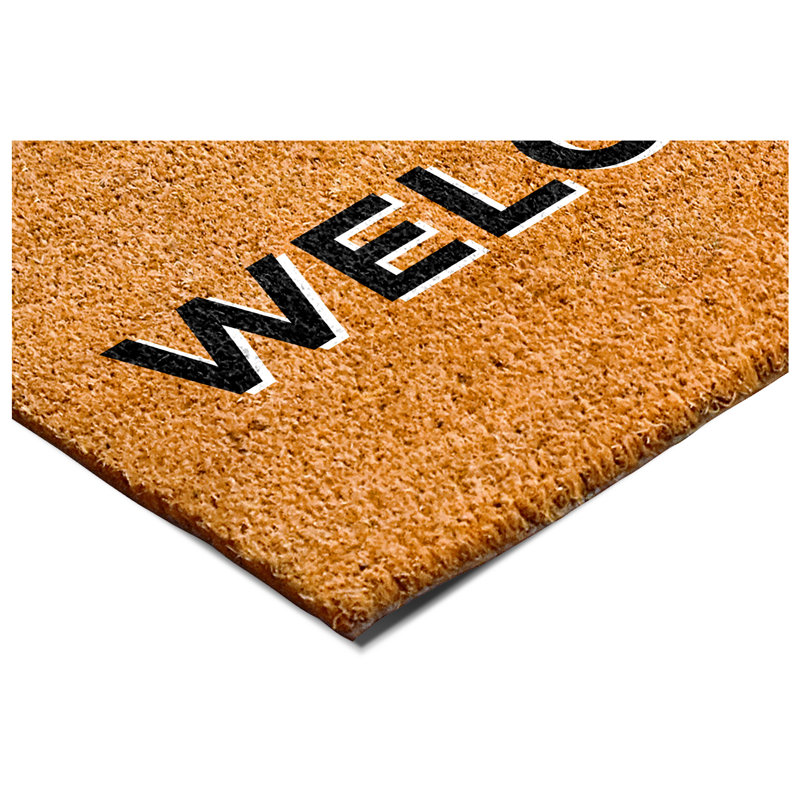 Tapis d'entrée extérieur antidérapant Retro Block Welcome, L 30 po x L 48 po