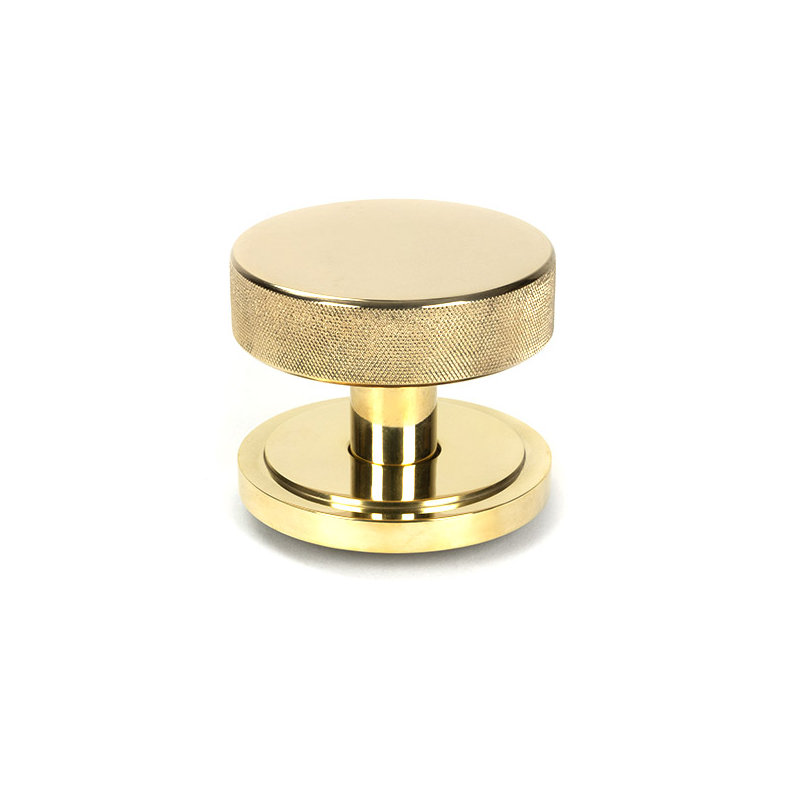 Brompton Single Dummy Door Knob, Polished Brass