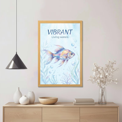 «Vibrant Living Waters», ensemble d'aquarelle sur toile tendue
