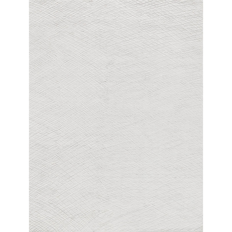 Crescendo Handmade Hand Loomed Rayon From Bamboo Silk And Cotton Ivory Area Rug, Rectangle 2' x 3'