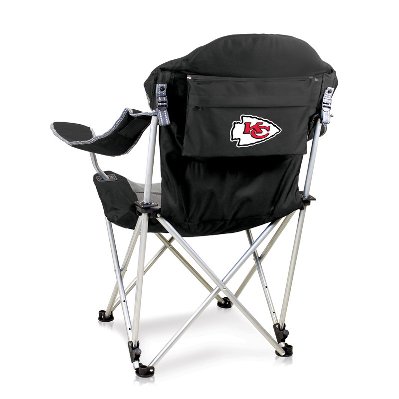 NFL Reclining Camp Chair, Black, Kansas City Chiefs