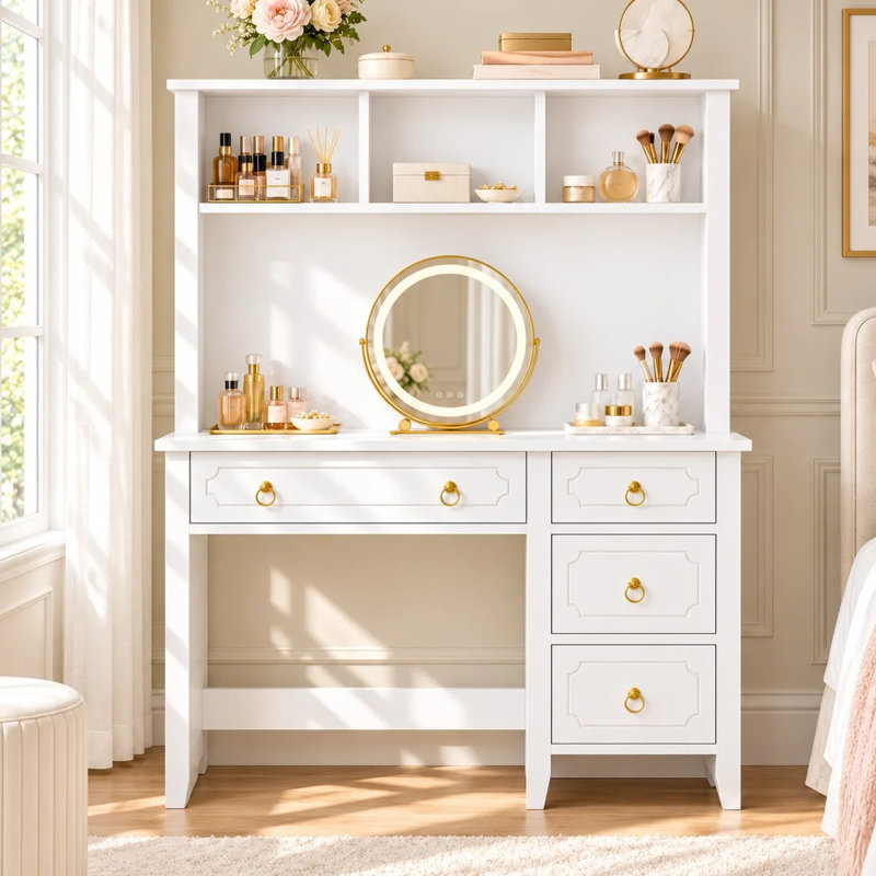 Ensemble de chambre à coucher, Cream/White, Queen