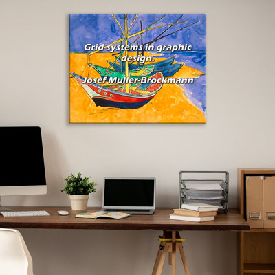Artsy Quote "Grid systems in graphic design." By Josef Muller-Brockmann Gallery Wrapped Canvas