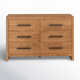 Modica 6 Drawer 60'' W Dresser Solid Wood Dresser