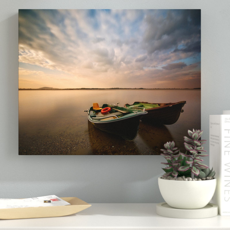 « bateau », reproduction de photo sur toile, H 12 po x l 16 po x P 1,5 po