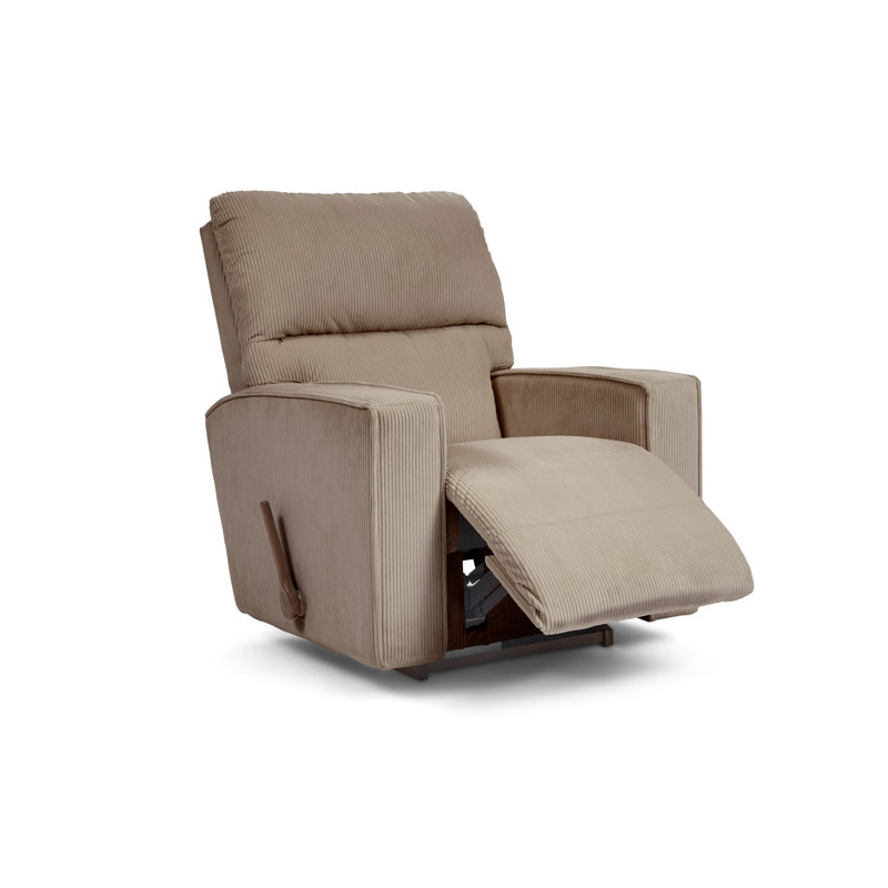 Maddox Rocking Recliner, Brown Polyester