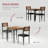 3 Piece Dining Table Set, Dining Table And Chairs Set Of 2 With Spiral Legs-14705230-14705236