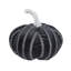 Ensemble de 2 décorations de citrouille à rayures noires et blanches en tissu pour Halloween, 7 po x 7 po x 7 po